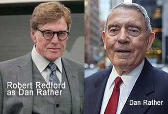 Robert Redford portrays Dan Rather